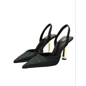 Zara Black and Gold Heels